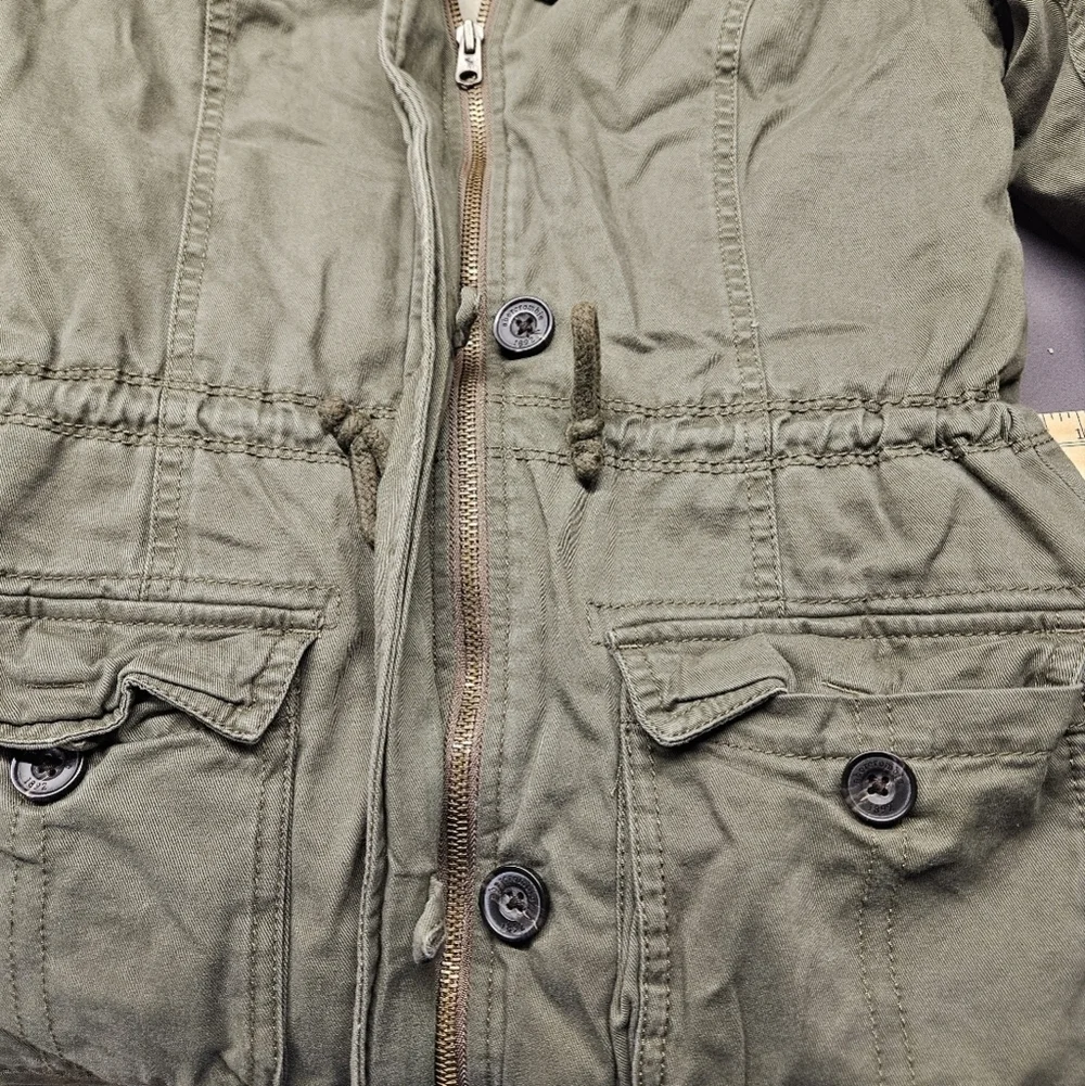 ABERCROMBIE KIDS SHERPA LINED MILITARY PARKA SZ X-LARGE